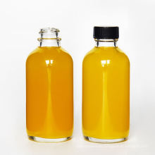 8oz 250ml Clear Round Glass Bottles For Essential Oils Lotion Liquid Soap